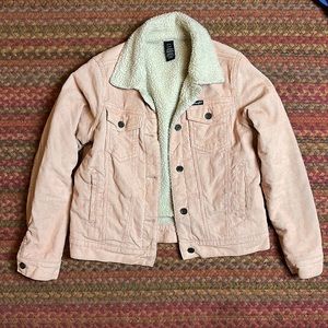 WRANGLER PINK CORDUROY SHERPA COWBOY JACKET